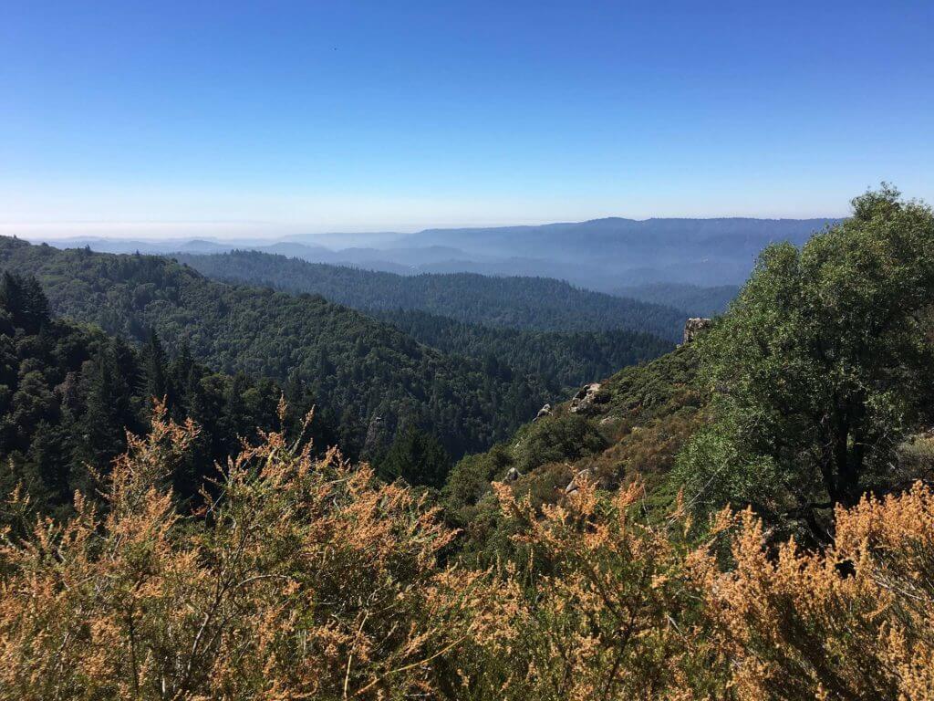 Santa Cruz Mountains View Castle Rock State Park